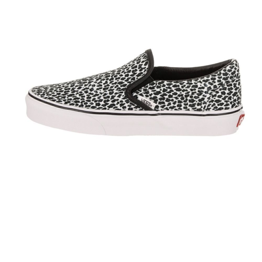 VANS classic slip on moccasins sneakers loafers Mini Leopard flocked Skater 8